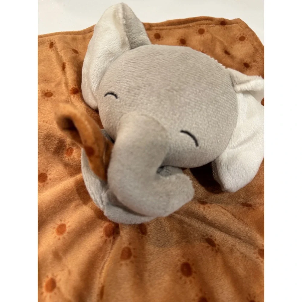 Modern Moments by Gerber Elephant Security Blanket Brown Sunburst Lovey 12x12